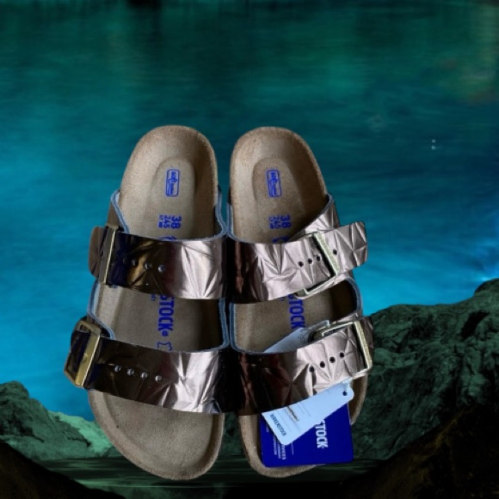 BIRKENSTOCK ARIZONA SPECTRAL TRUFFLE UNISEX SIZE 38 NARROW ( W 7, M 5 ) - Picture 6 of 15